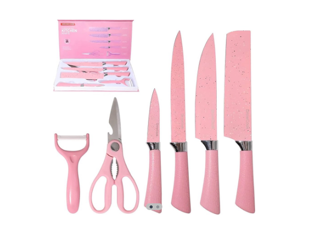 Miniatura 2 de Juego cuchillo 6 pza rosado